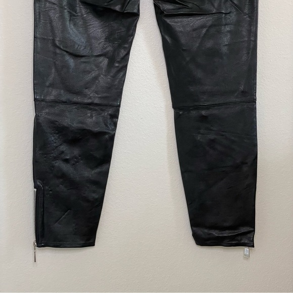 Revolve Divine Heritage Vegan Leather Ultra High Waist Moto Pant Black Medium - Picture 10 of 15